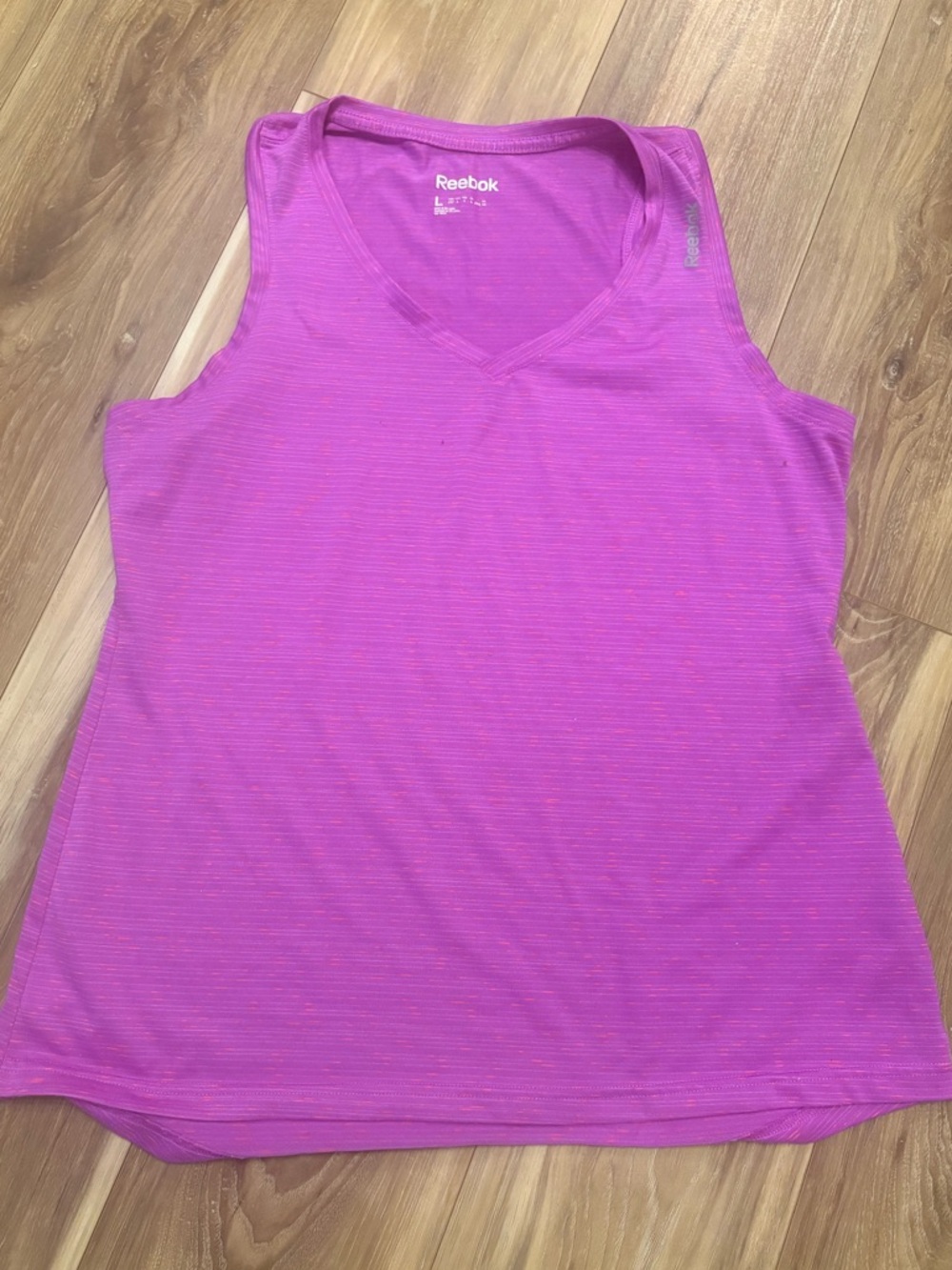 Reebok Women's Bright Pink V-Neck Performance Tank